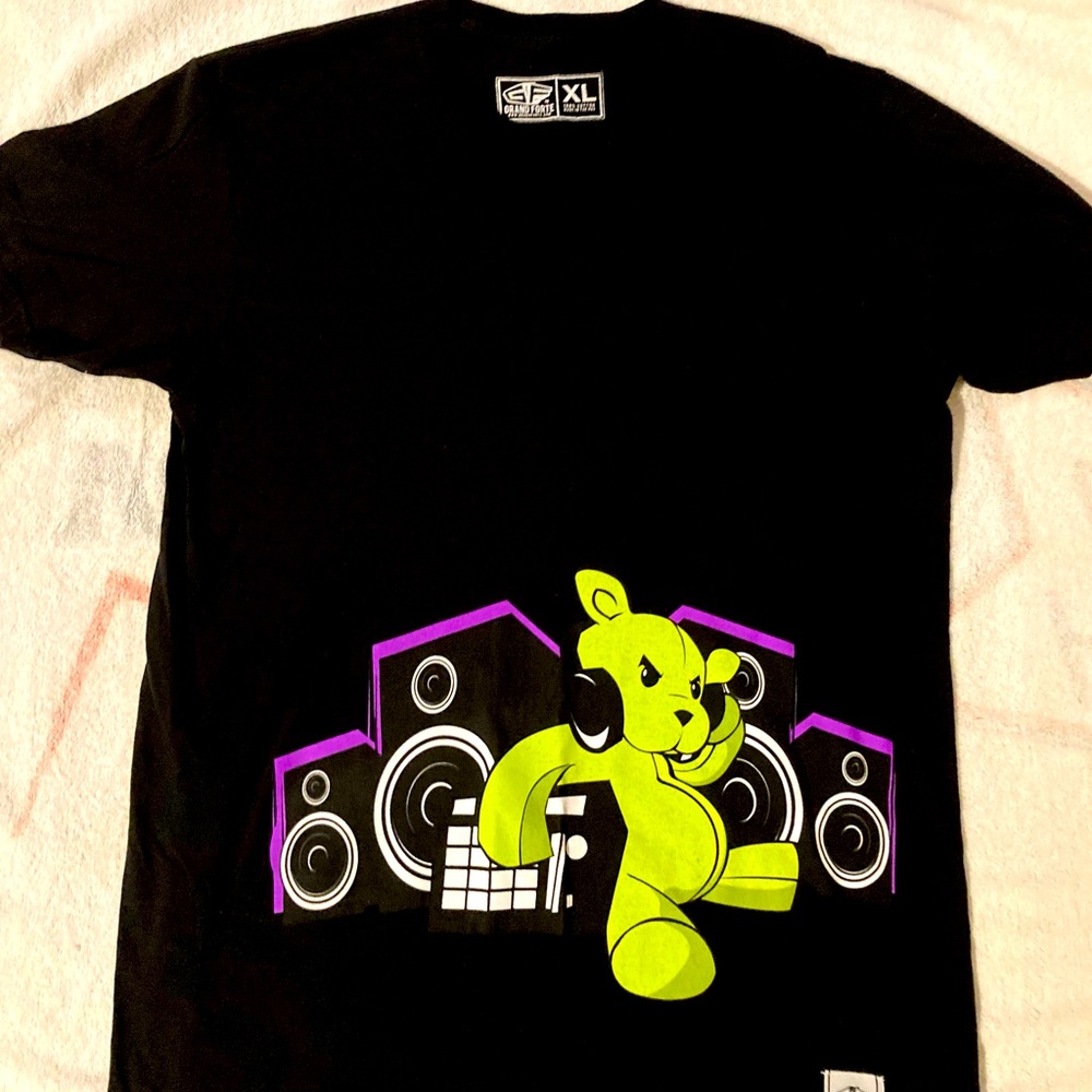 New no tags, Grand Forte independent brand graphic t shirt, XL, DJ music